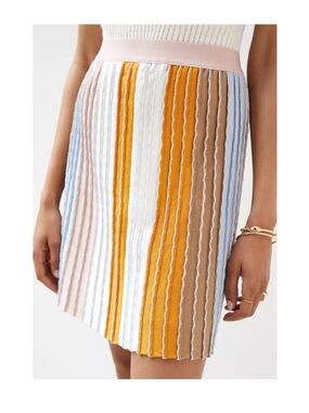 Anthropologie Eva Franco Metallic knit skirt size Large